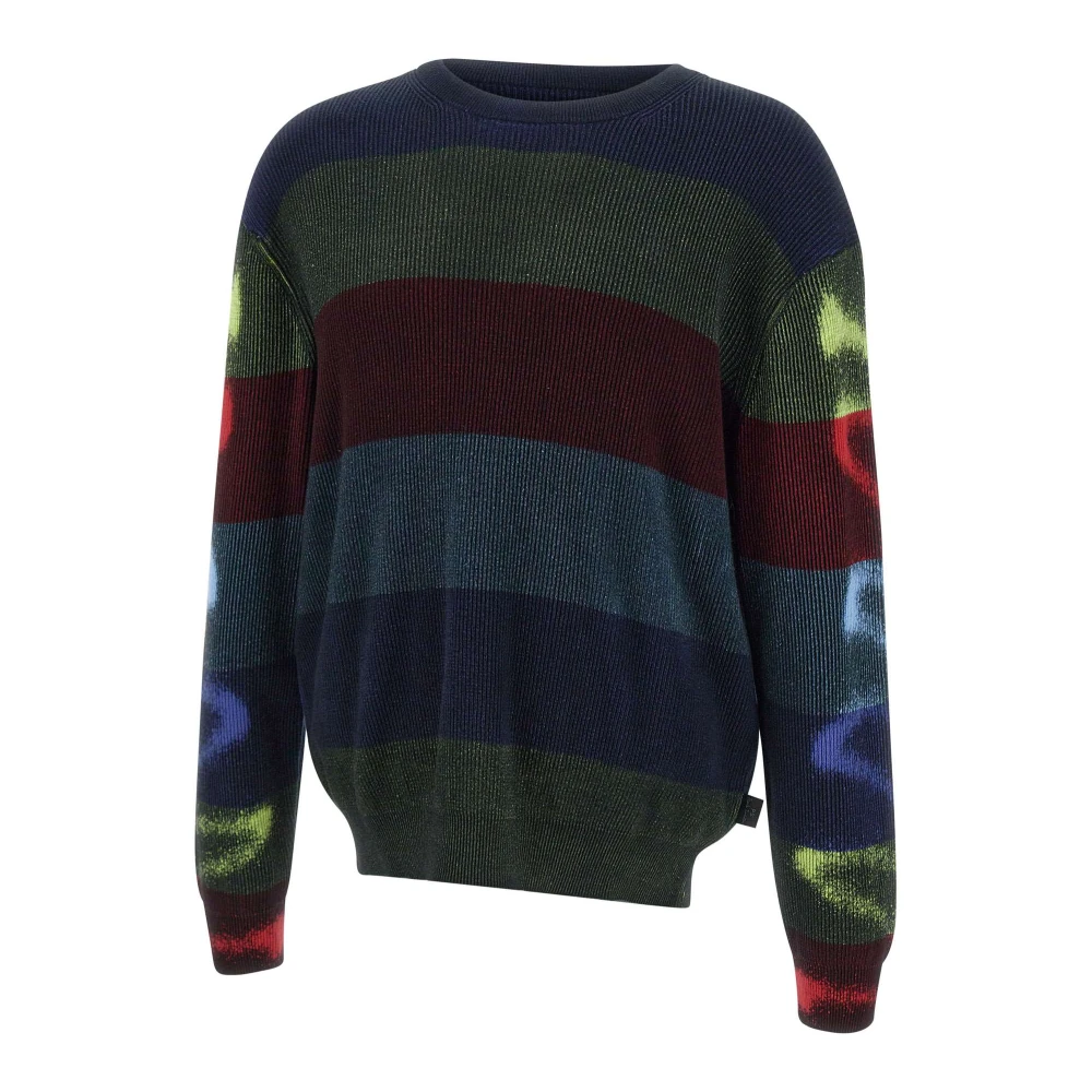 Paul Smith Kleur Blok Katoenen Trui Zacht Stof Multicolor Heren