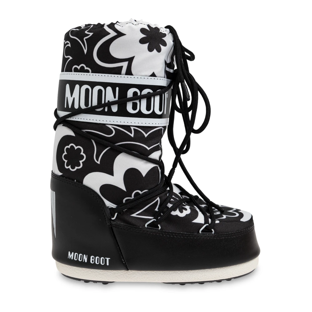 Moon Boot Snö stövlar Ikon Blomma Black, Unisex