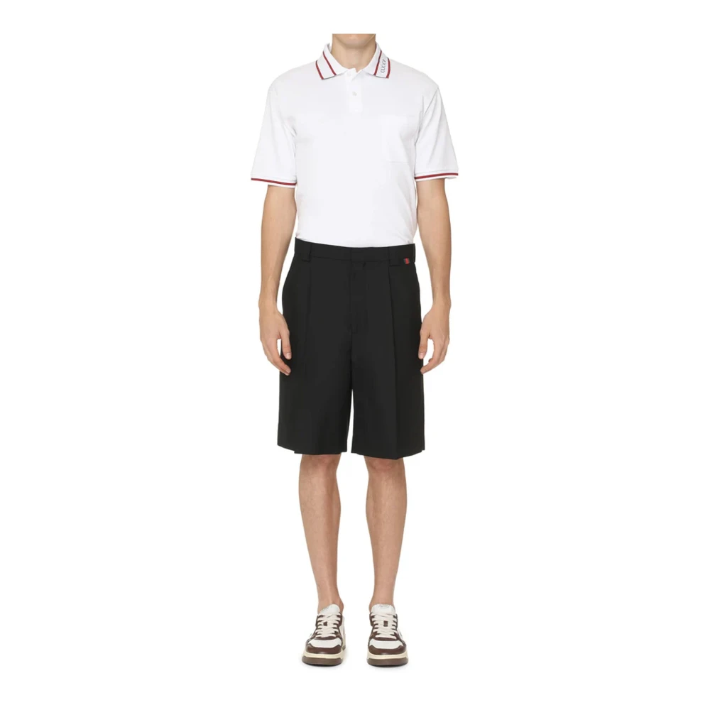 Gucci Zwarte Bermuda Shorts Stijlvolle Zomeruitjes Black Heren