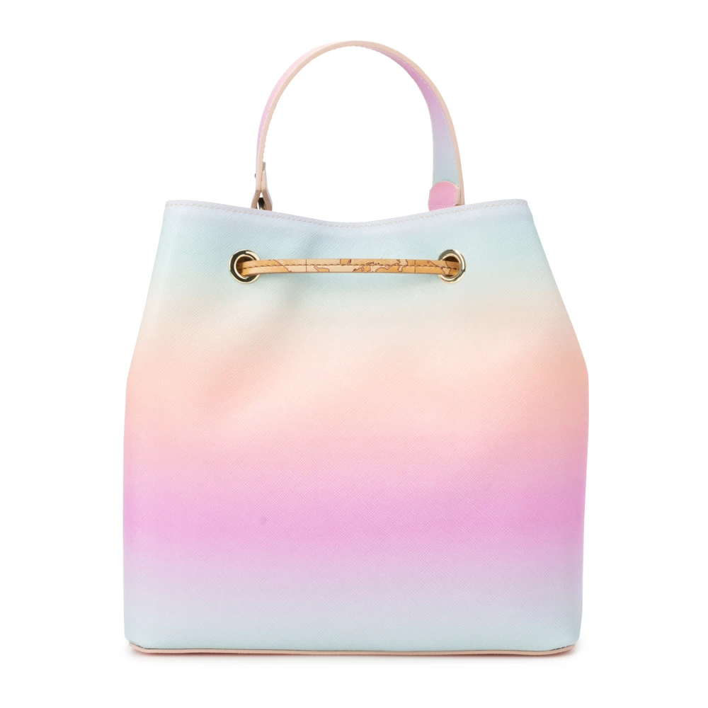Alviero Martini 1a Classe Multicolor Bucket Tas met Trekkoord Handvat Multicolor Dames
