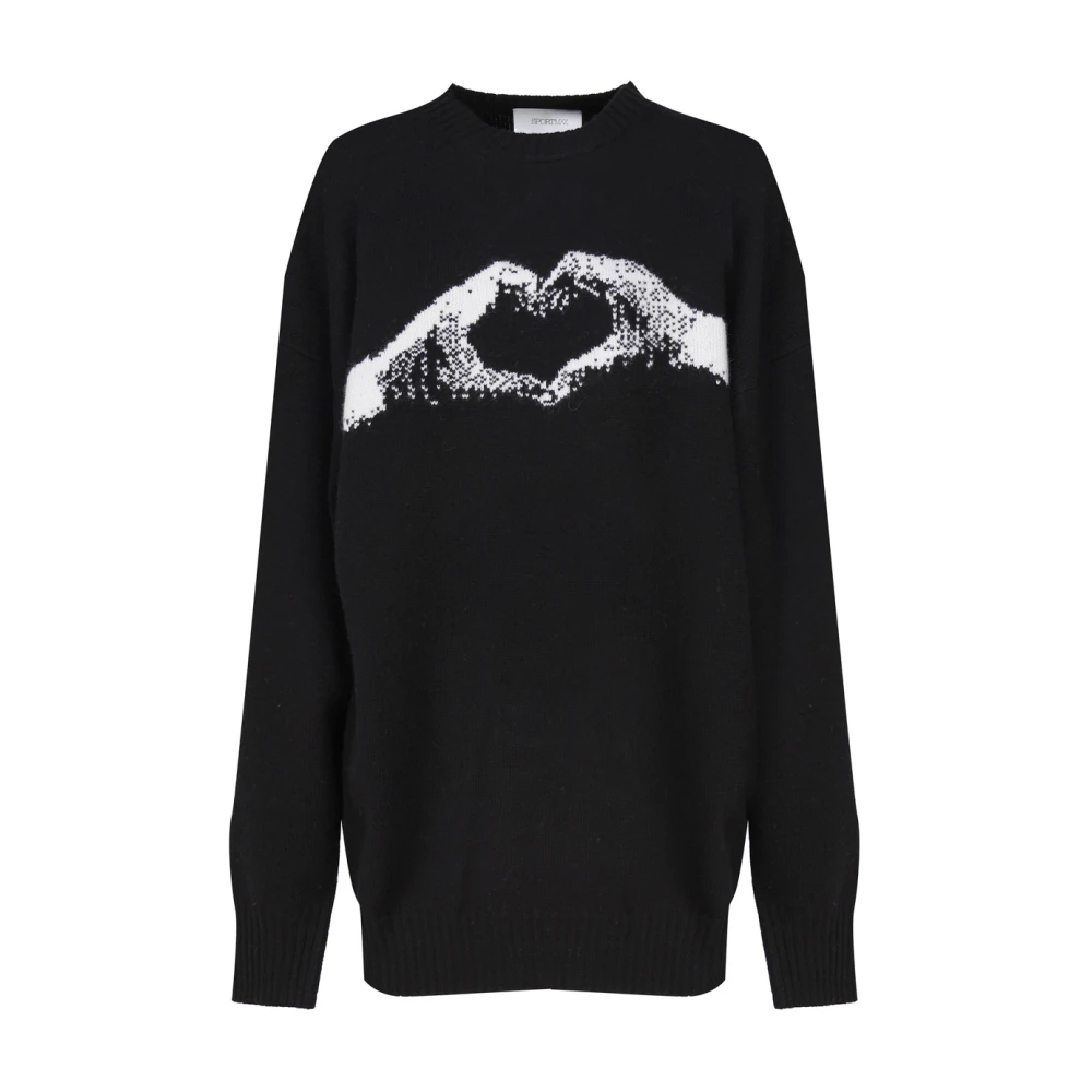 SPORTMAX Zwarte Katoenen Jurken Black Dames