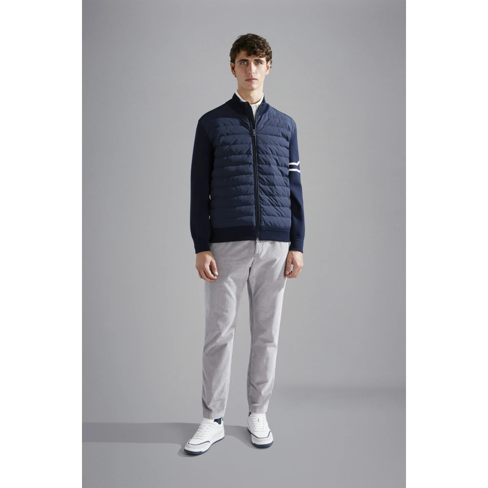PAUL & SHARK Grijze Katoenmix Regular Fit Broek Gray Heren