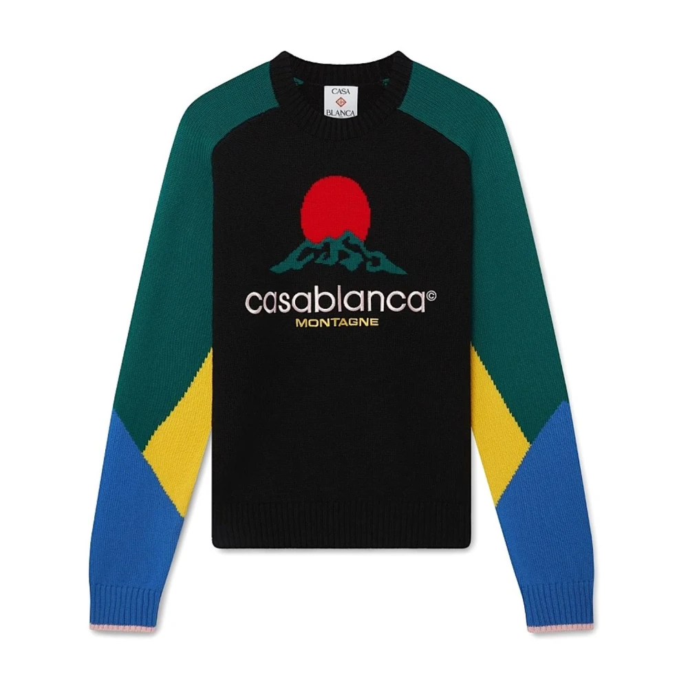 Casablanca Men's Black Maglia - Round-Neck Knitwear - L - Knitwear