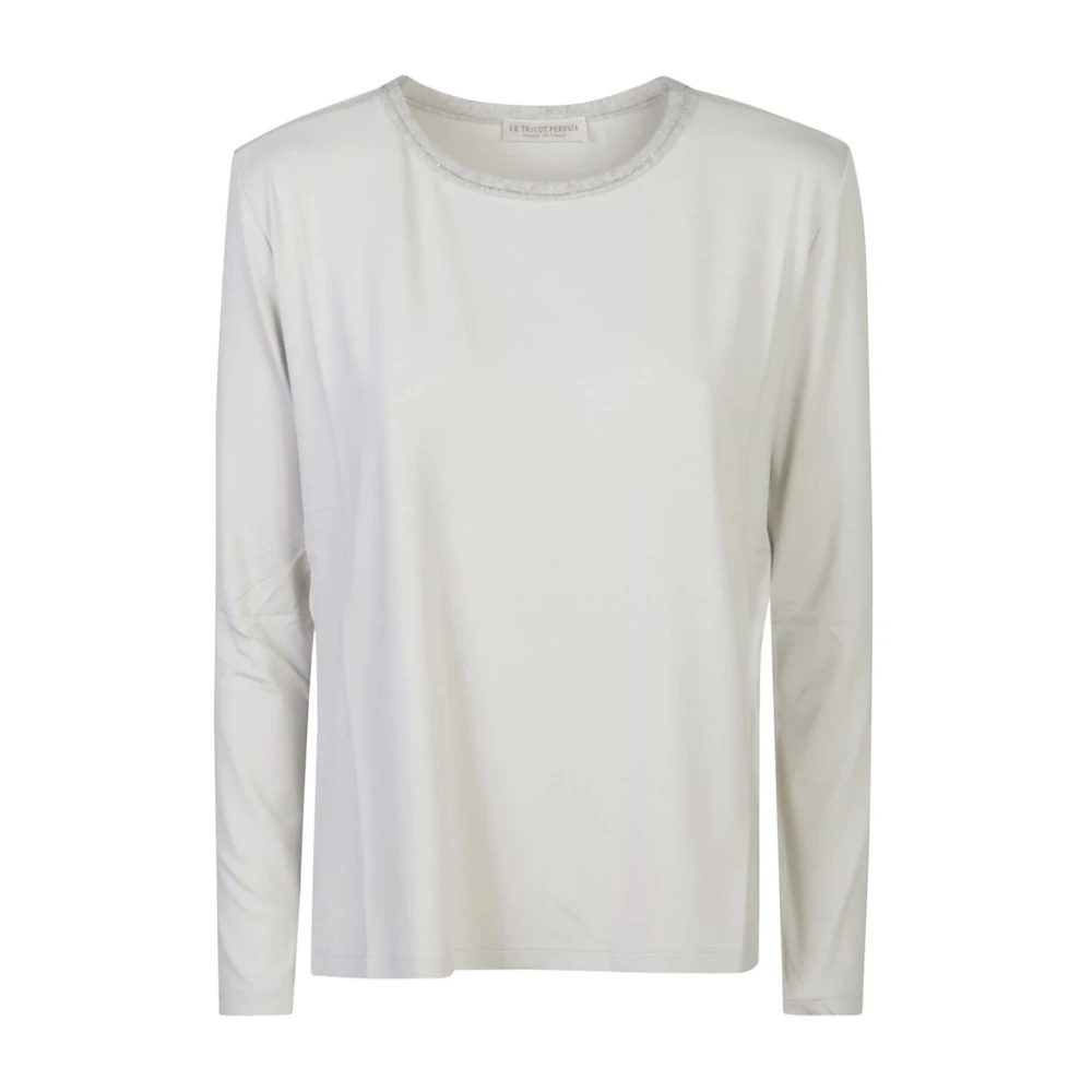 Le Tricot Perugia Grijze T-shirts en Polos Gray Dames