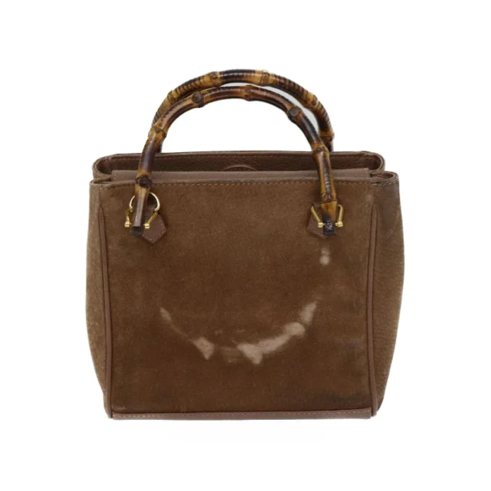 Gucci Vintage Pre-owned Suede handbags Beige Dames
