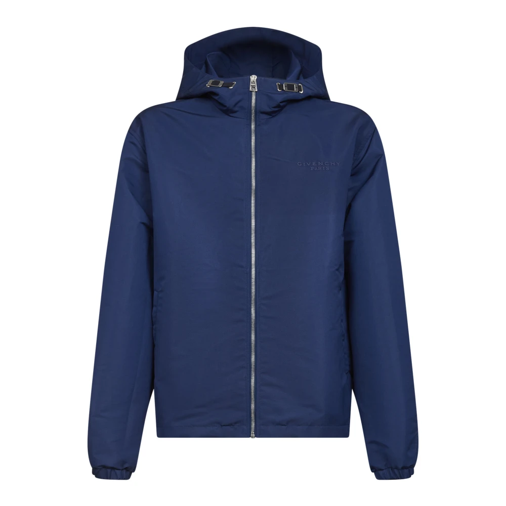 Givenchy Men's Blue Hooded Light Jacket - Light Jackets - Xl - Jackets