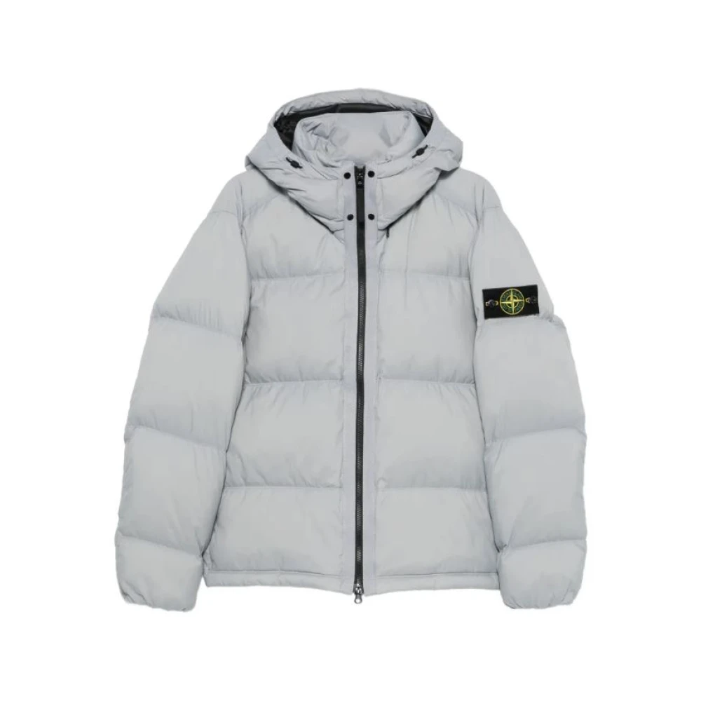 Stone Island , Down Jackets, Male, Gray, M, Matt Ripstop Cordura Down Jacket