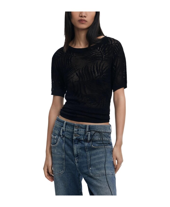 t-shirt-noir-a-manches-courtes-uni