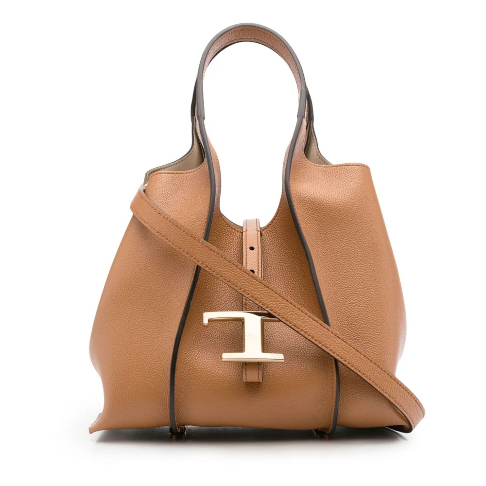 TOD'S Stijlvolle Leren Tas Brown Dames