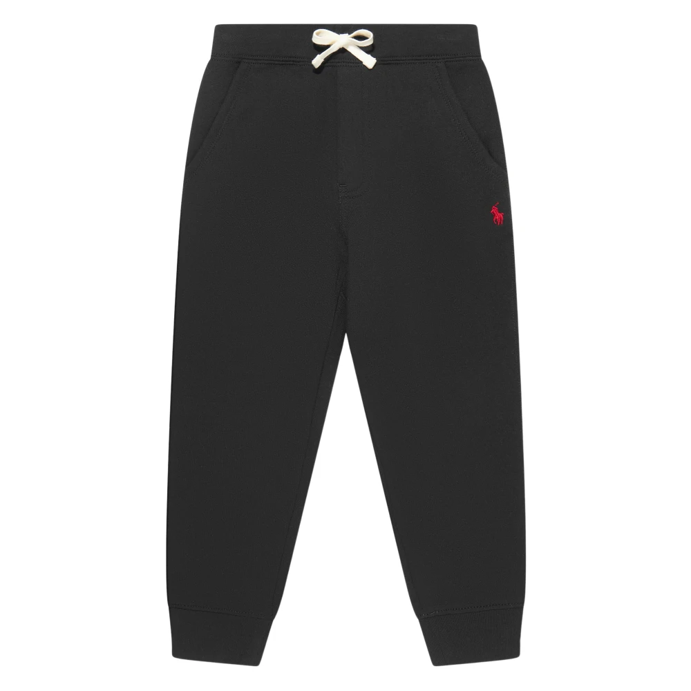 Ralph Lauren Boys Black Sweatpants, 18 M, Logo Joggers