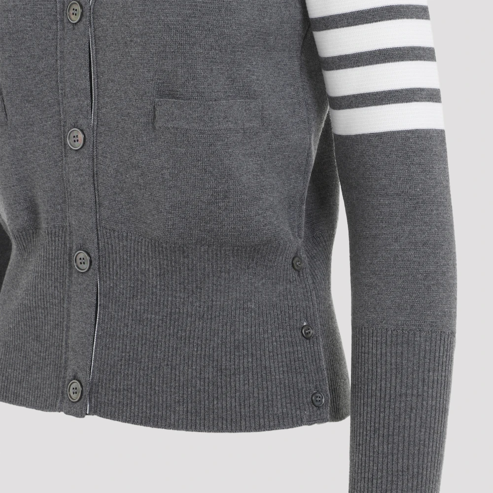 Thom Browne Klassieke Wollen Vest Gray Dames