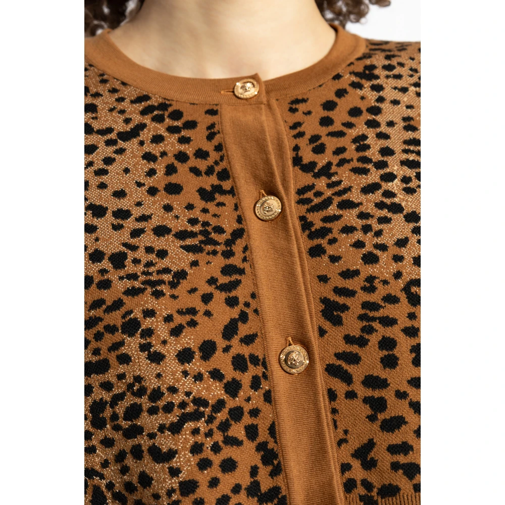 Versace Vest met dierenmotief Brown Dames