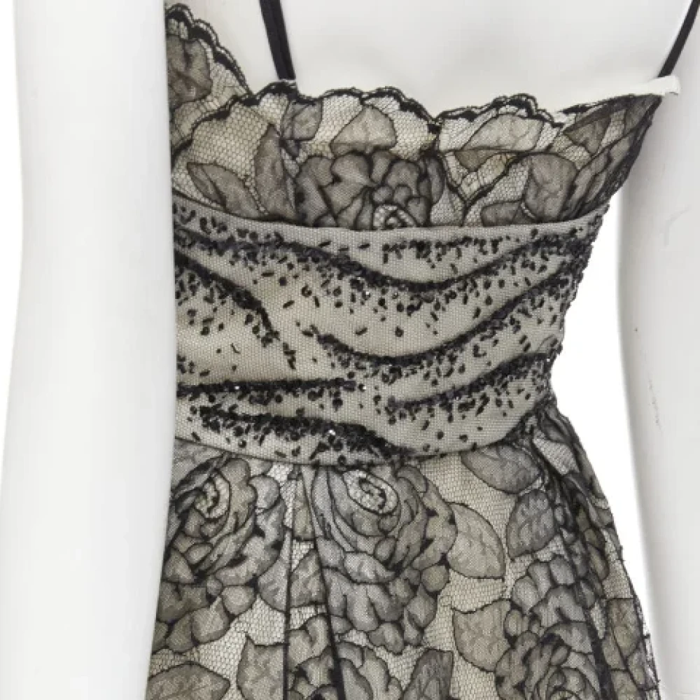 Dior Vintage Pre-owned Cotton dresses Gray Dames