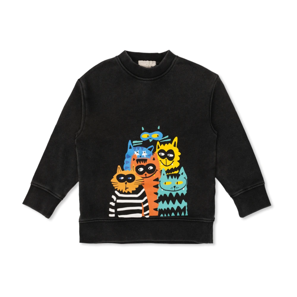 Stella Mccartney Unisex Kids Black Kids Sweatshirts, 6 Y, Sweatshirt With Print