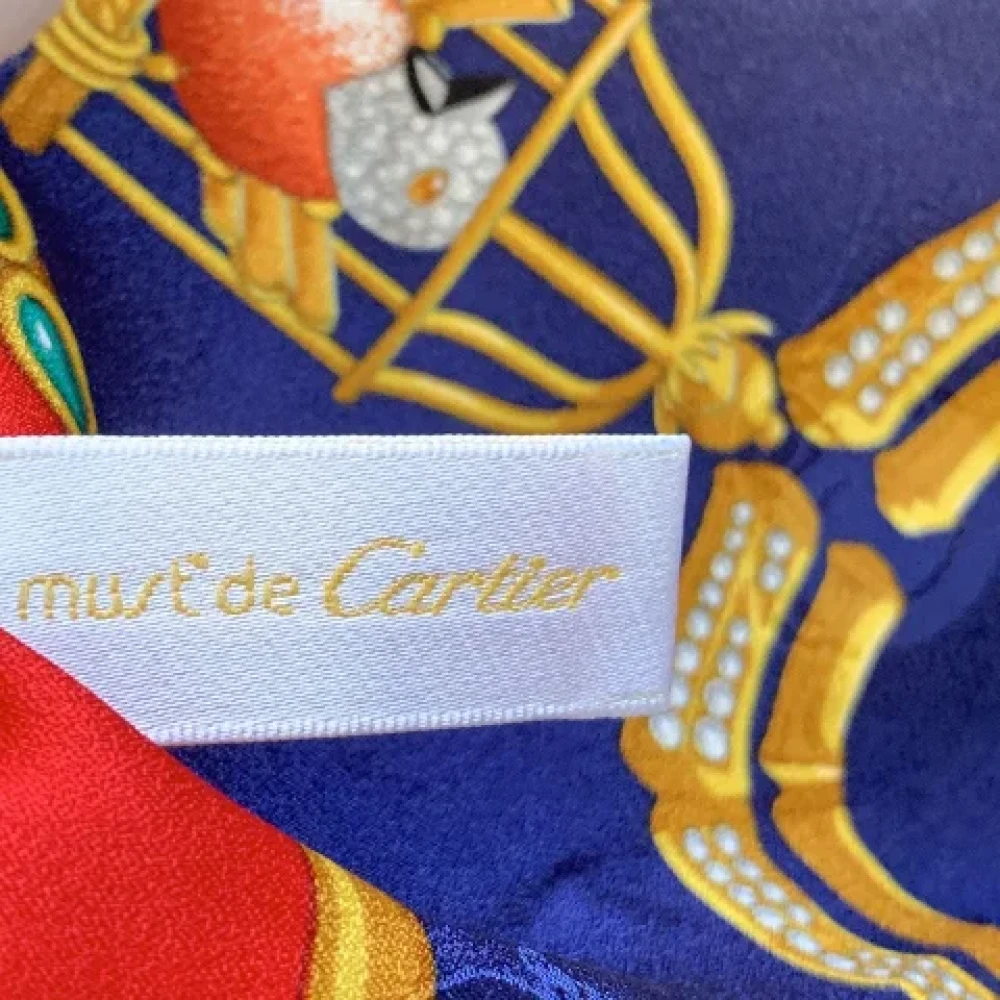 Cartier Vintage Pre-owned Silk scarves Red Dames