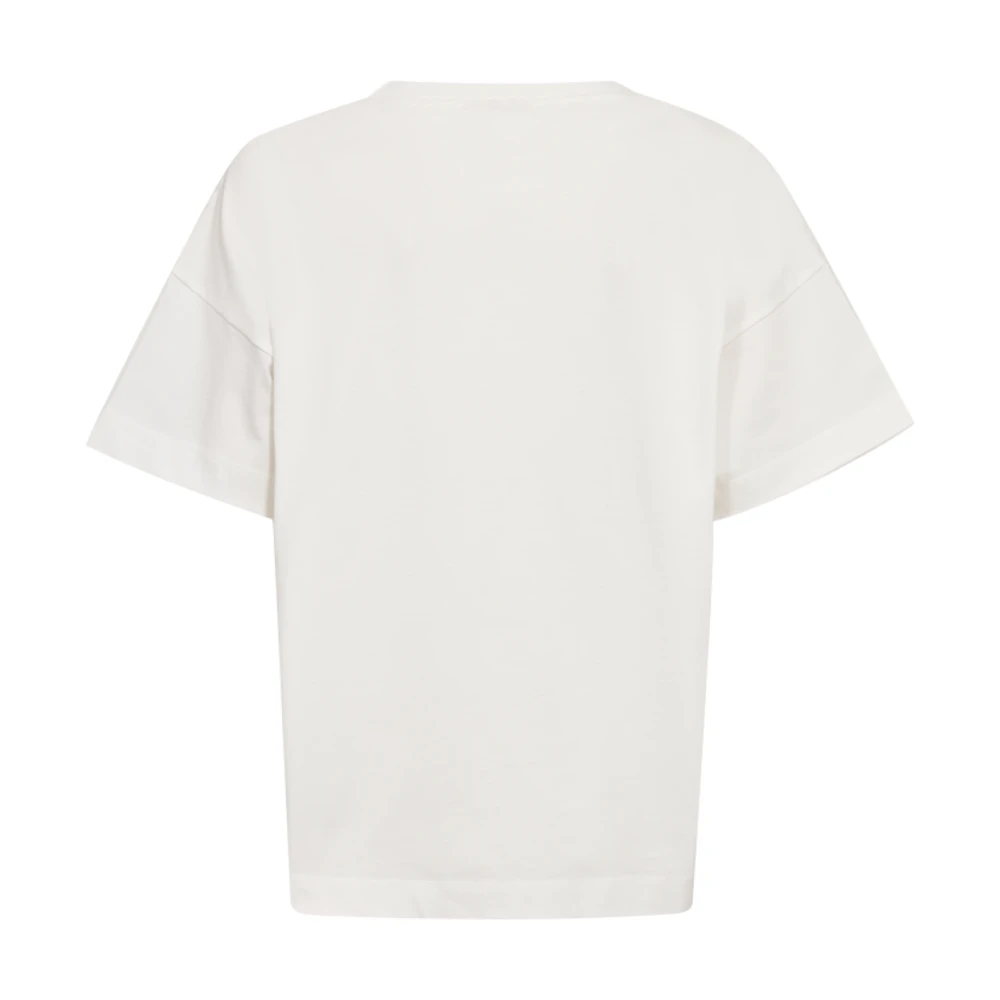 Freequent Pailletten Geborduurd T-shirt Roze White Heren