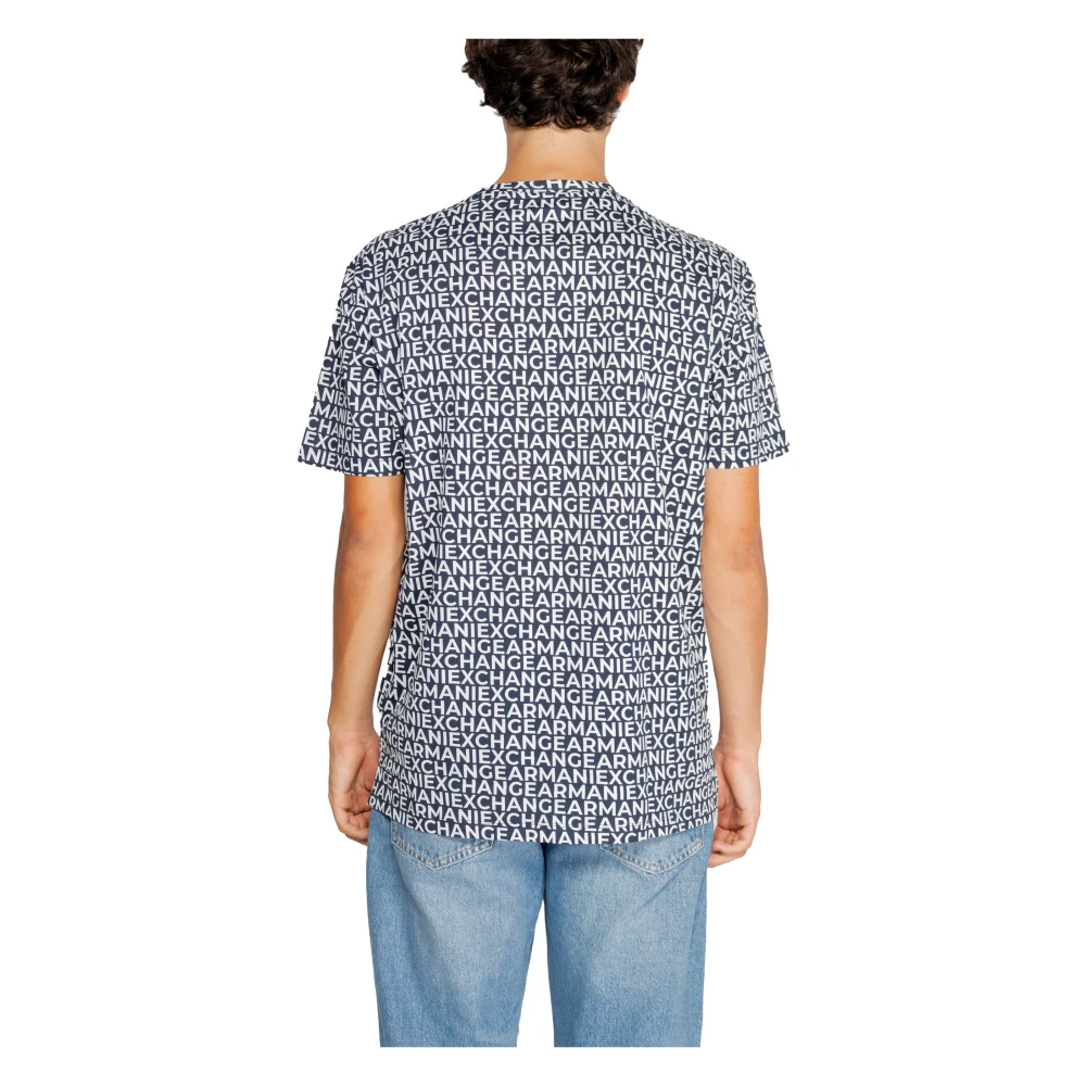 Armani Exchange Heren T-shirt Polo Herfst Winter Collectie Blue Heren