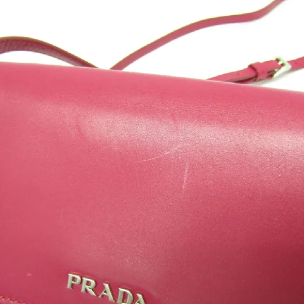 Prada Vintage Pre-owned Leather prada-bags Pink Dames