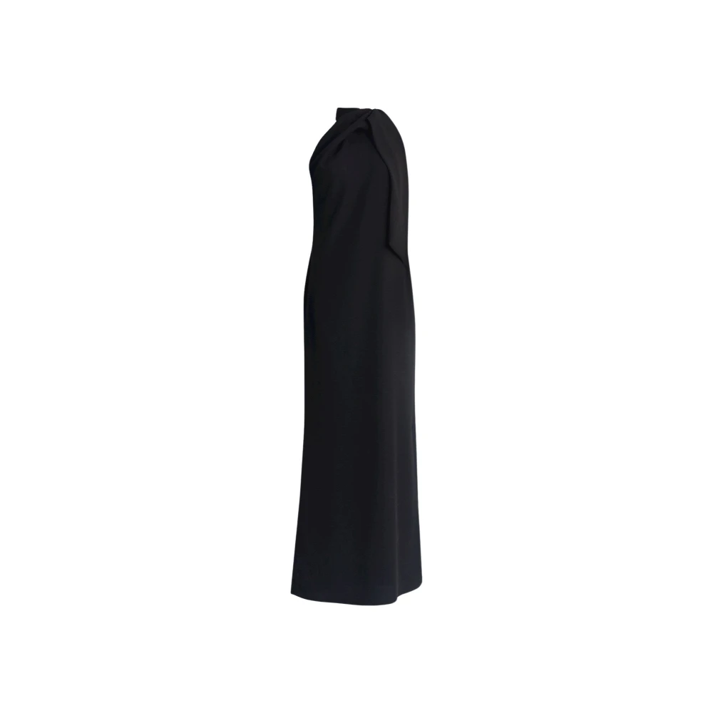 March23 Ademloze Galajurk: Lange Elegante Avondjurk Black Dames