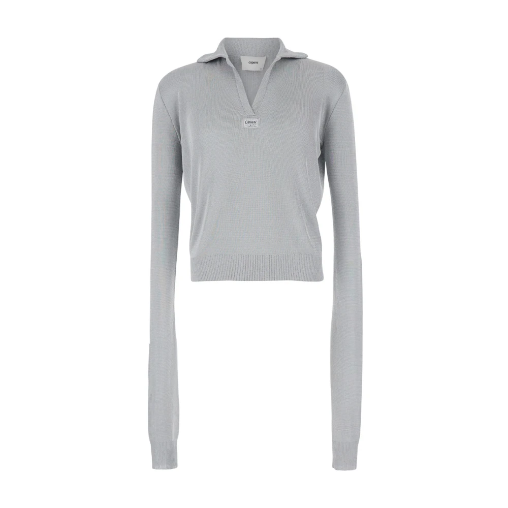 Coperni Grijze Geknoopte Mouwloze Polo Top Gray Heren