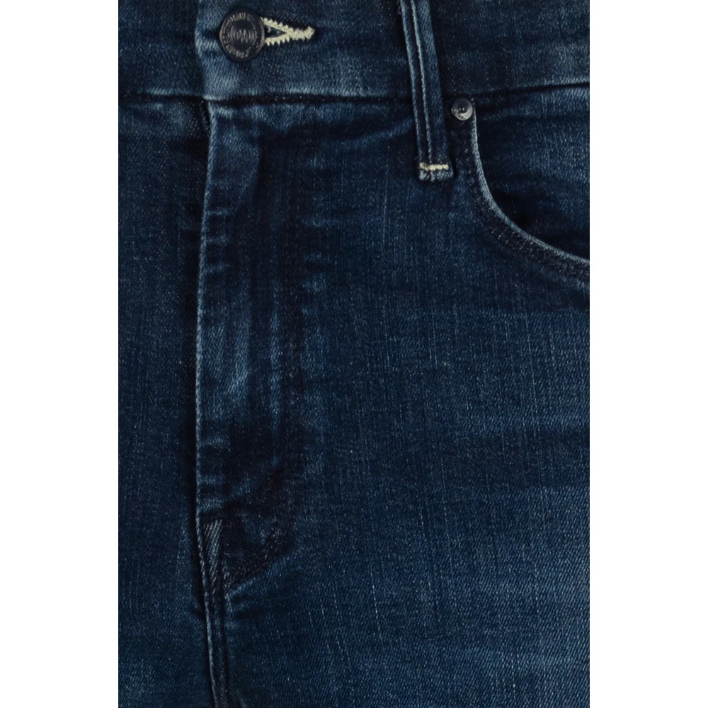 Mother Denim Enkel Fray Jeans Blue Dames