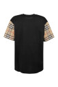 check-sleeve-cotton-t-shirt