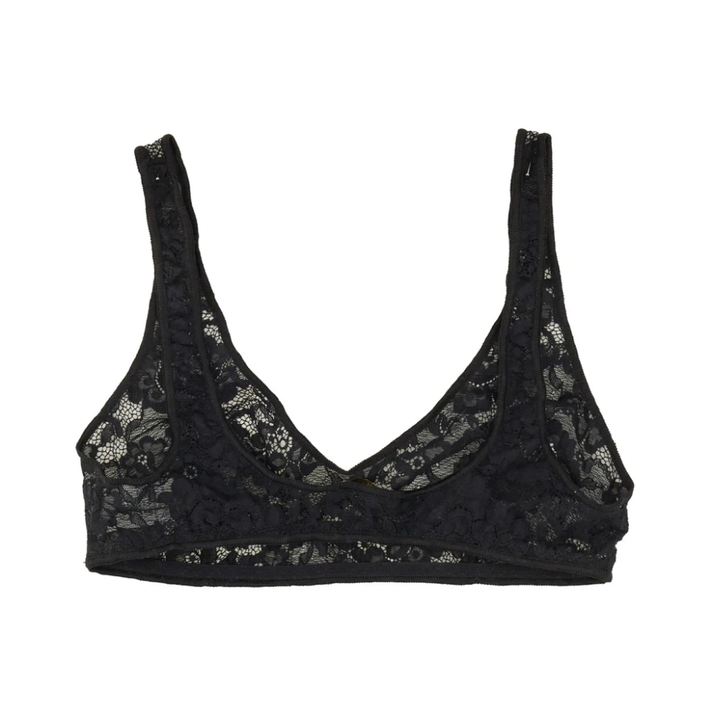 Oseree Luxe Kant Top voor Moderne Vrouwen Black Dames