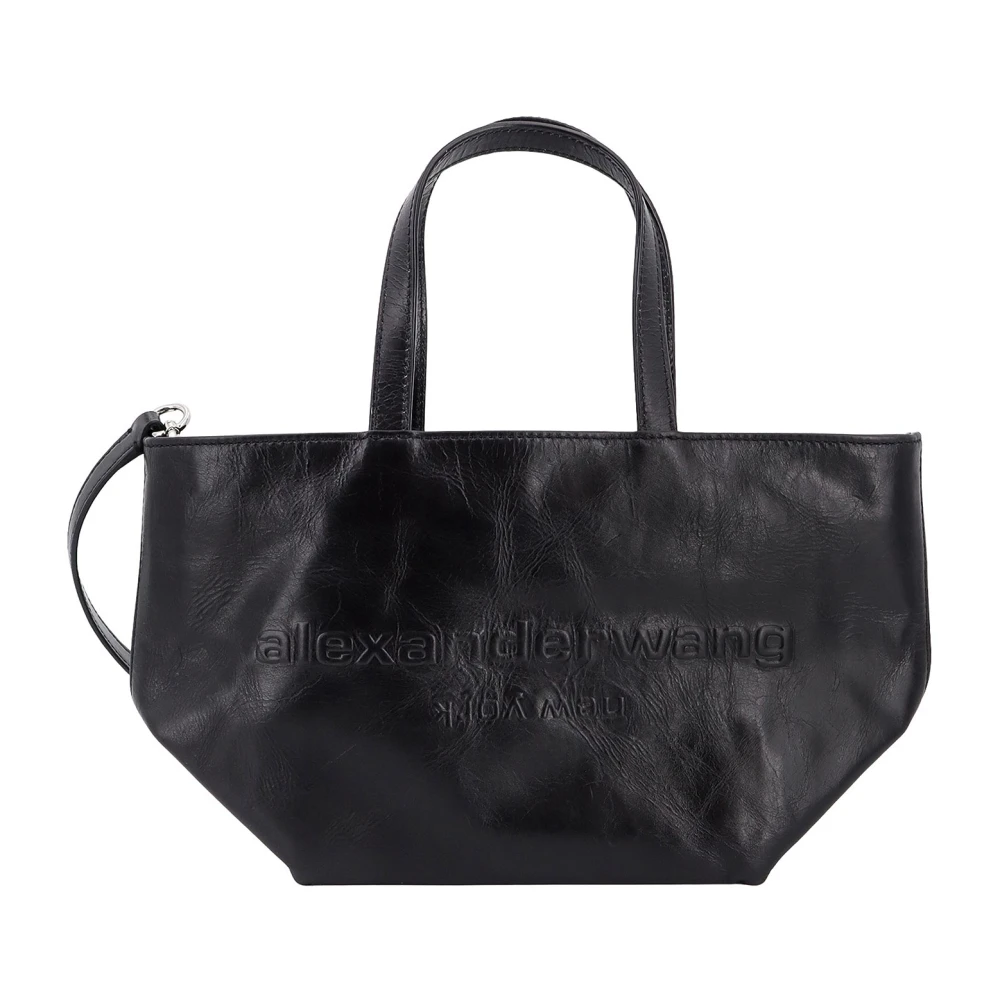 Alexander wang Zwarte Leren Kleine Shopper Tas Black Dames