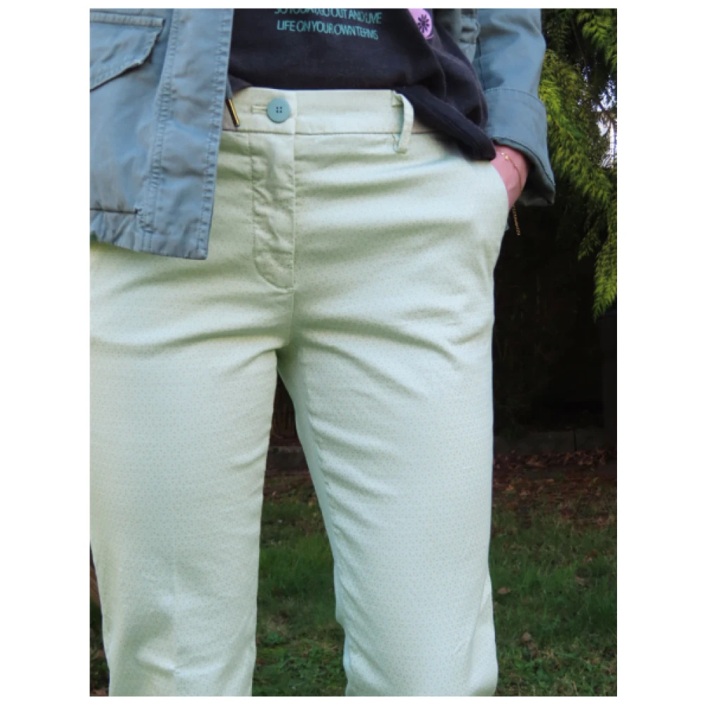 Mason's New York Micro Bedrukte Broek Green Dames