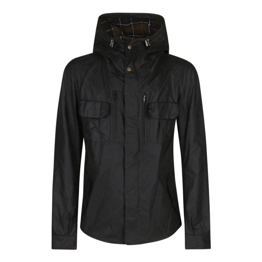 Barbour Vaxad Bomulls Jacka Black, Herr