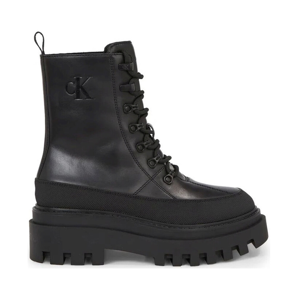 Botines Negros con Plataforma y Cordones Calvin Klein Jeans Botas