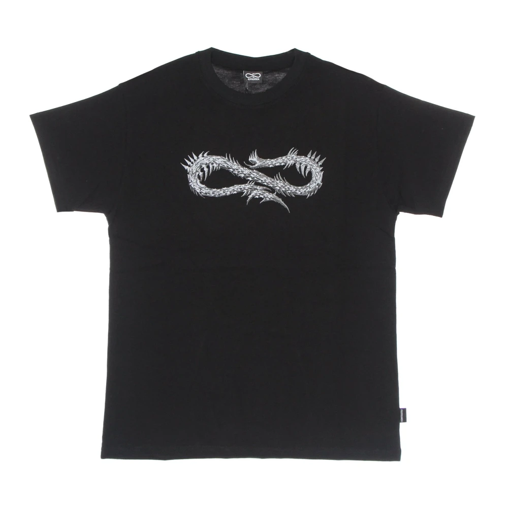 Propaganda Zwarte Blessend Tee met Slangenprint Black Heren
