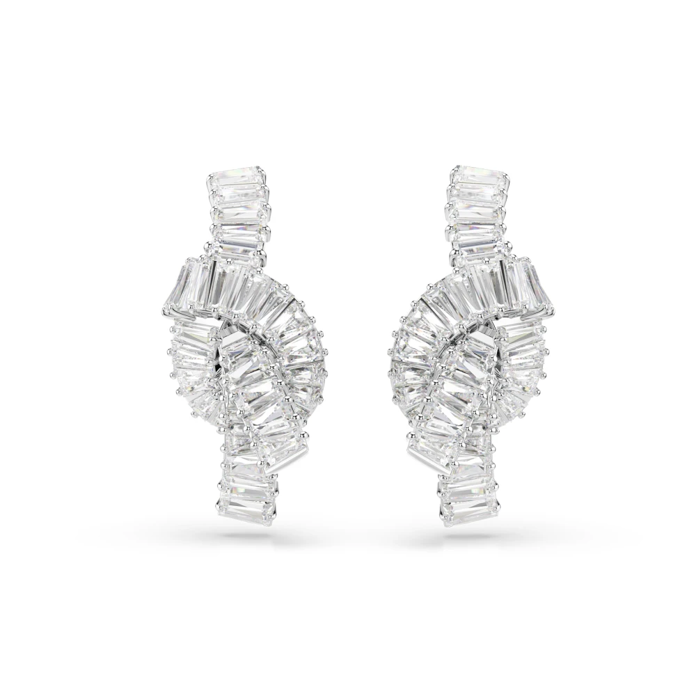 Swarovski Women's Gray Earrings, One Size, Crystal Matrix Earrings