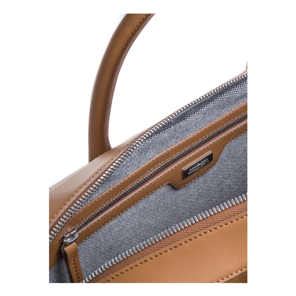 Tramontano Professionele leren schoudertas T Brown Dames