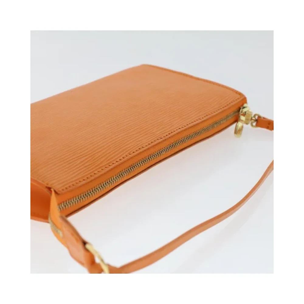 Louis Vuitton Vintage Tweedehands Oranje Epi Leren Accessoire Tas Orange Dames