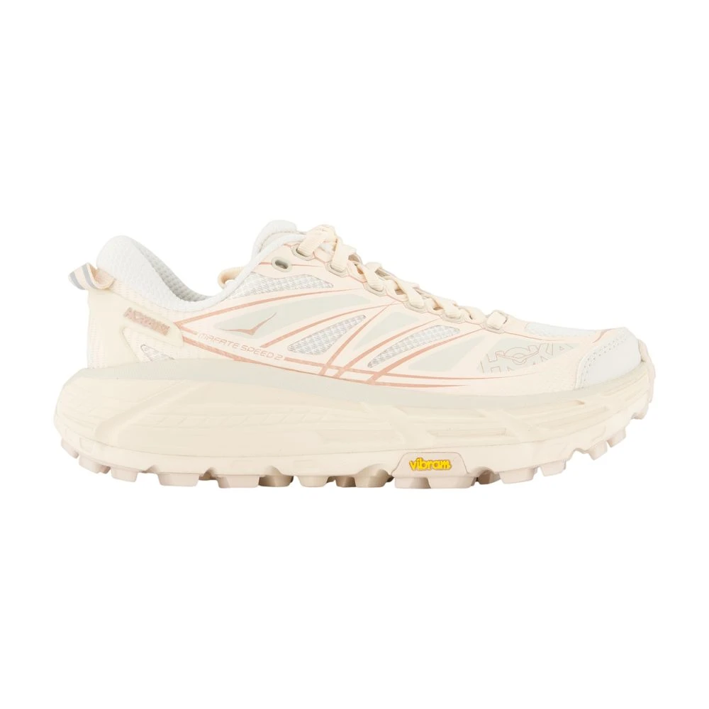 Hoka One One Beige Running Shoes, Female, 4 Uk, Mafate Speed 2