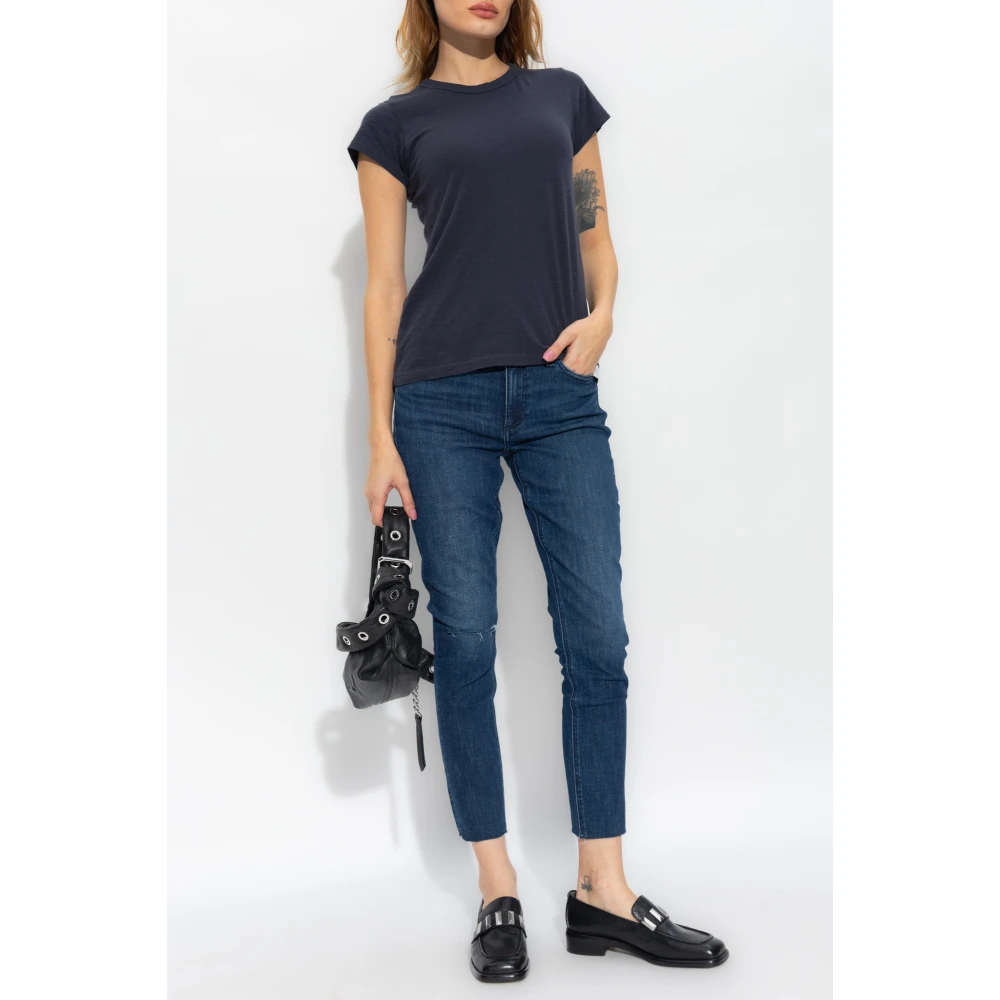 Rag & Bone T-shirt van biologisch katoen Blue Dames
