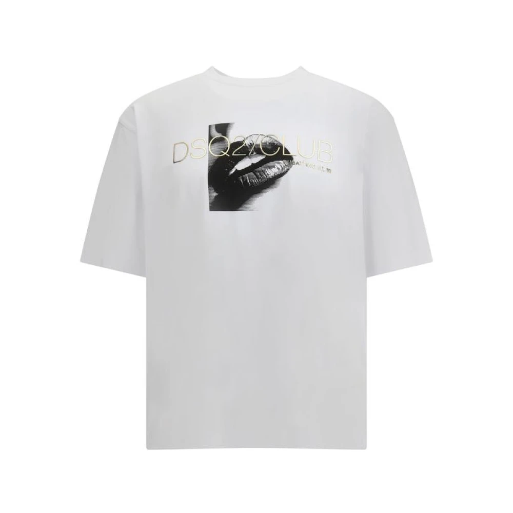 Dsquared2 Men's White T-Shirts, S, Urban Spirit Cotton T-Shirt
