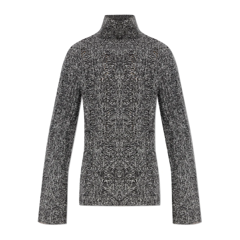 Dolce & Gabbana Gevlochten turtleneck Gray Heren