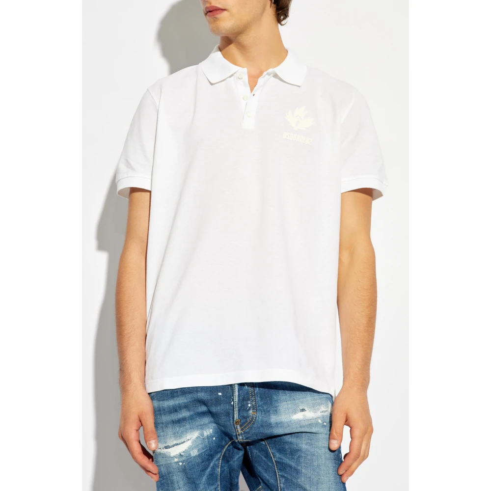 Dsquared2 Polo met logo White Heren