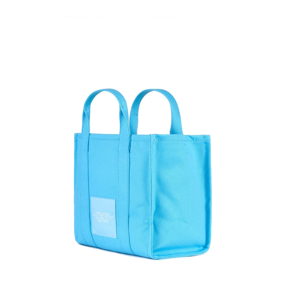 Marc Jacobs Medium Tote Bag in Aqua Katoen Blue Dames