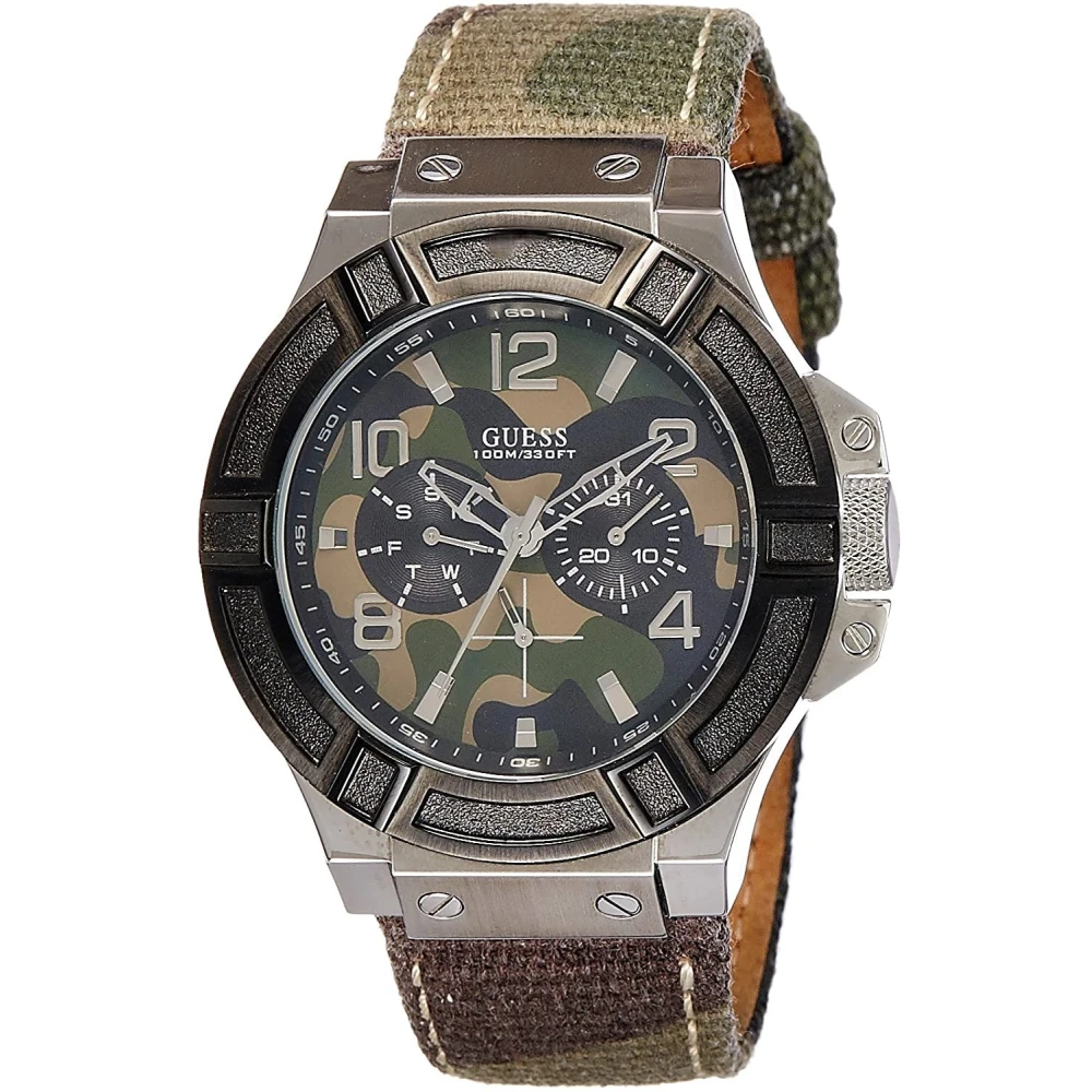 Guess Analog Kvartsur med Rostfritt Stål Armband Gray, Herr