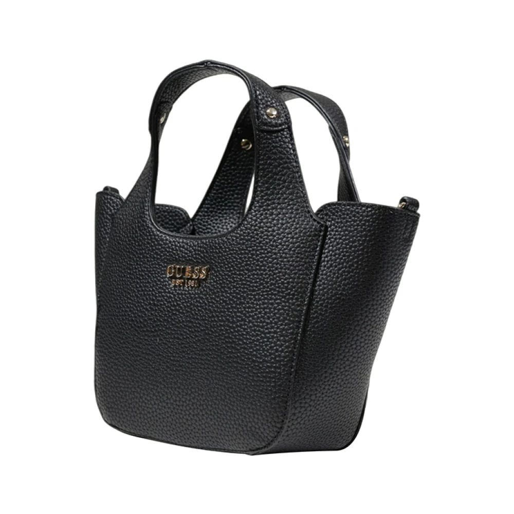 Guess Zwarte handtas met gouden details Black Dames