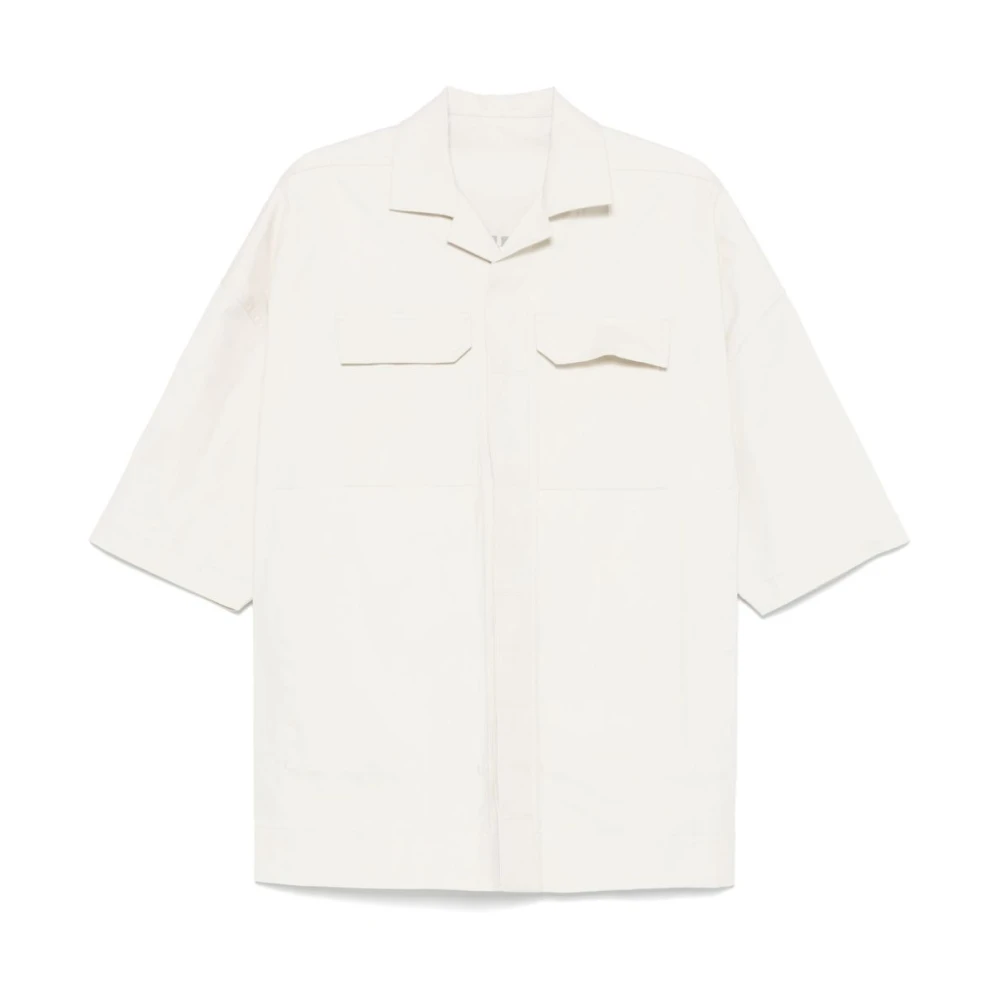 Rick Owens Oversized Bowling Shirt White Heren