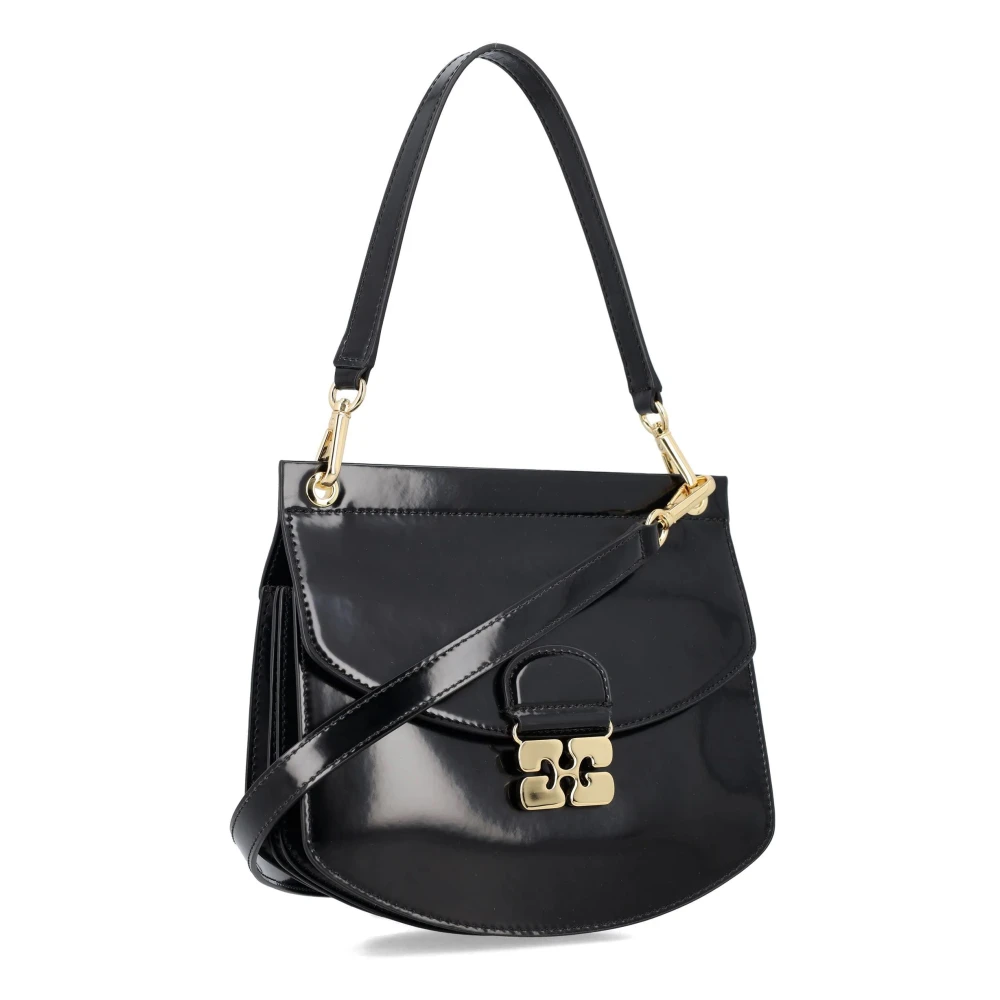 Ganni Casual Crossbody Tas in Zwart Black Dames