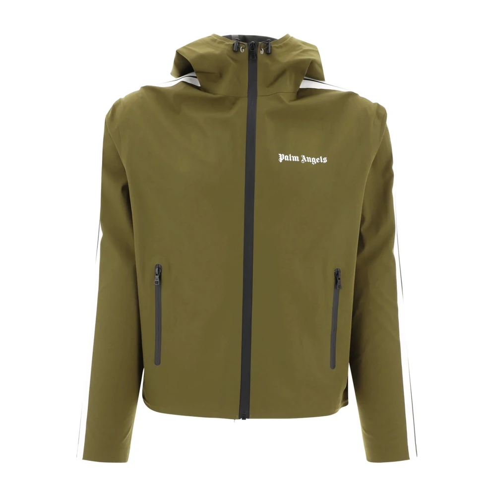 Palm Angels Men's Green Light Jackets, S, Waterproof Jacket