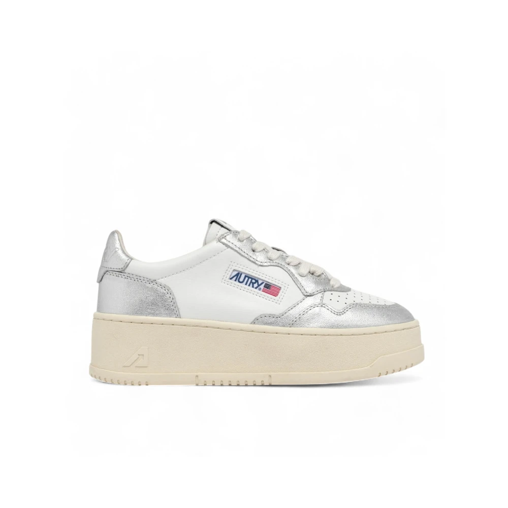 Autry Women's White Medalist Platform Sneakers