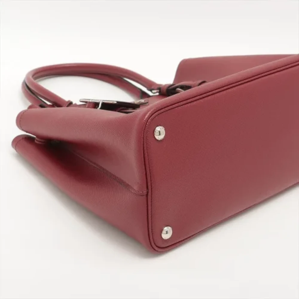 Prada Vintage Pre-owned Leather handbags Red Dames