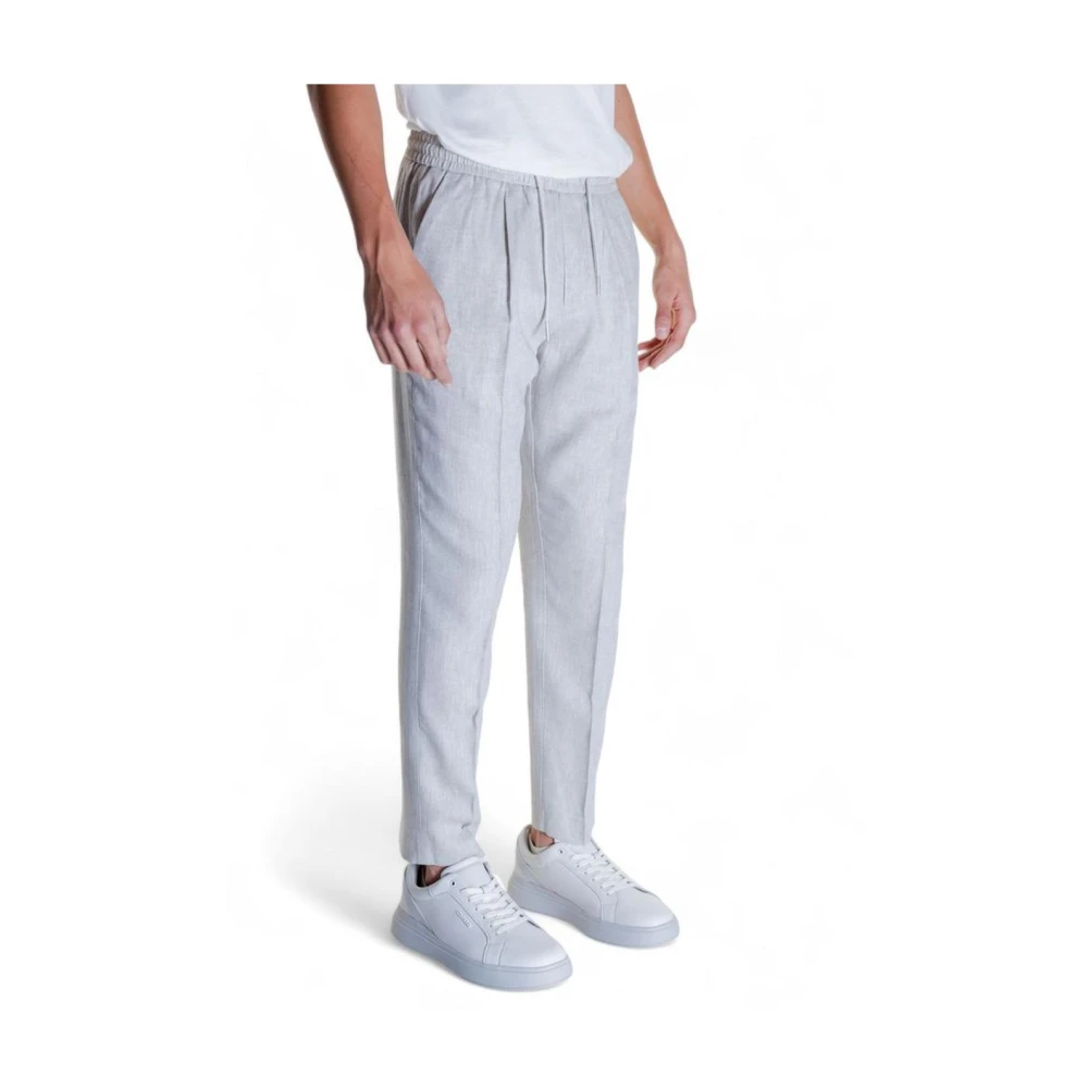Antony Morato Beige Linnen Casual Fit Broek Beige Heren