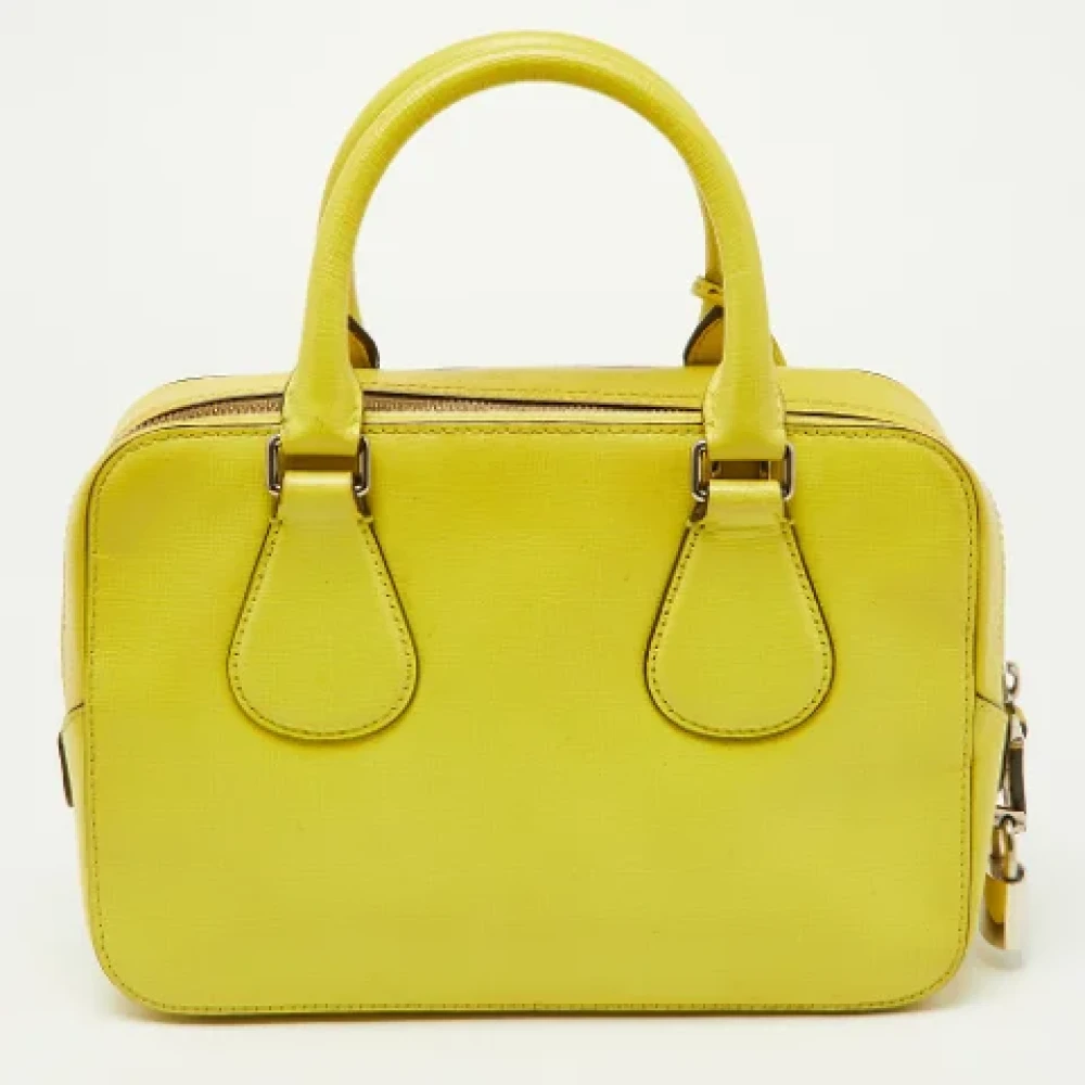 Bally Pre-owned Leather handbags Yellow Dames